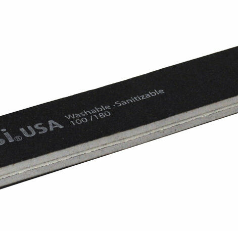 SASSI USA Пилка для ногтей - Black Square Cushioned Emery Board 100/180